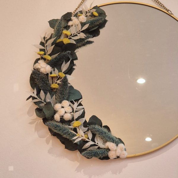 miroir céramique décoration florale philibert