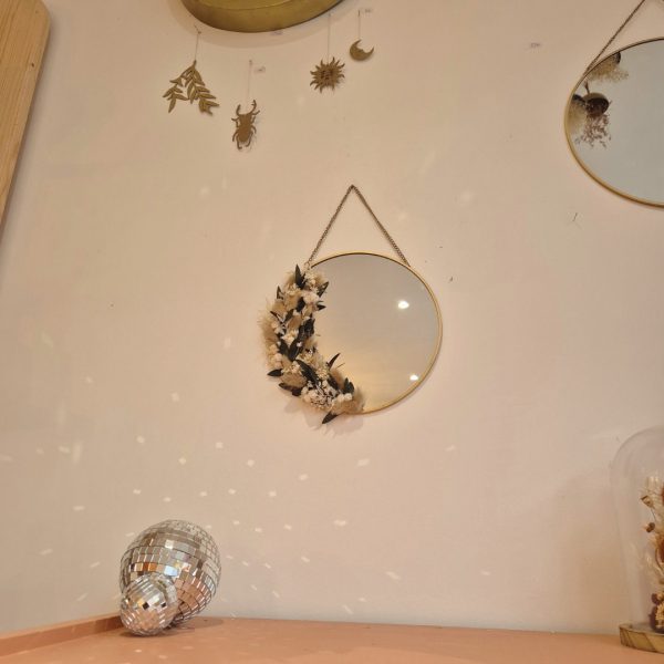 miroir décoratif lune suspendu rosemonde