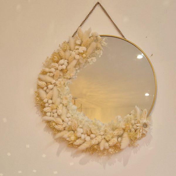 miroir lunaire fleurs séchées gertrude