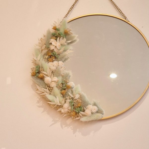 miroir lune fleurs séchées ruth