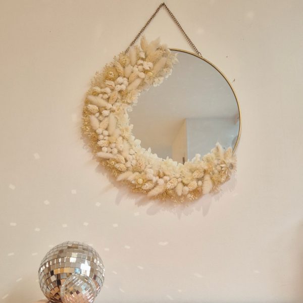 miroir lune séché pampas gertrude