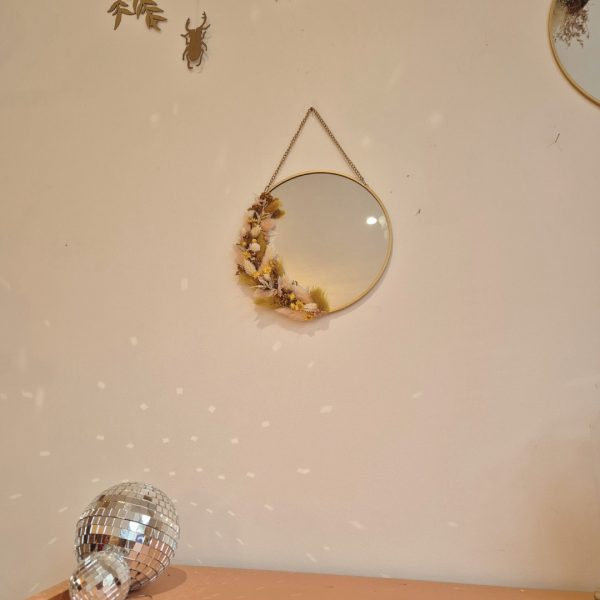 miroir ovale fleurs déco yolaine