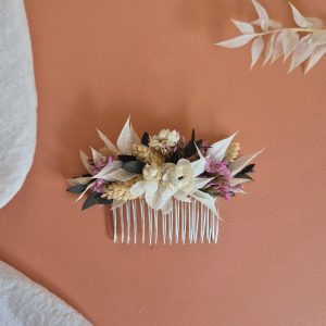 peigne fleurs sechees boheme lune