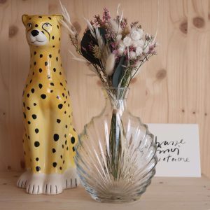 Soliflore coquillage avec fleurs