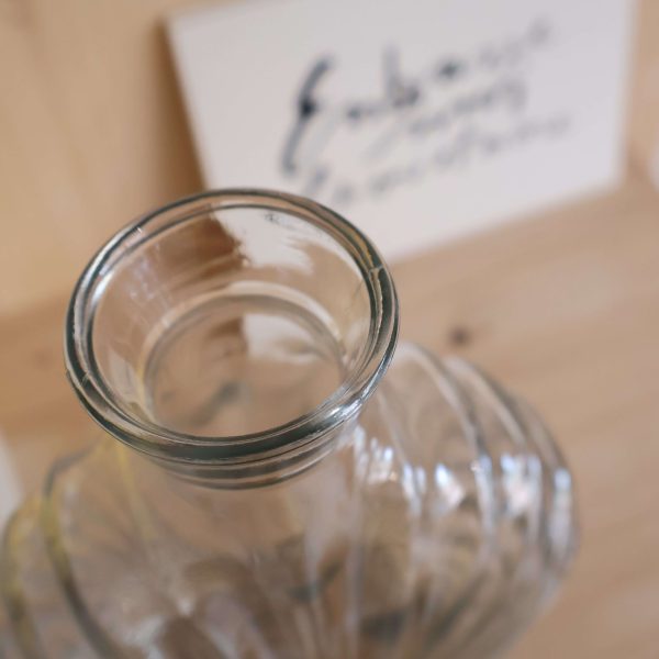 Grand soliflore coquillage en verre