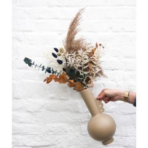 vase beige fleurs sechees