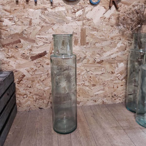 Grand vase bouteille en verre