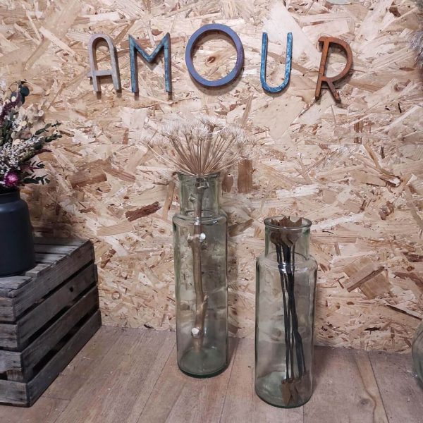 Vases bouteille en verre