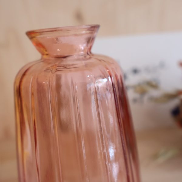 vase verre rose decoration