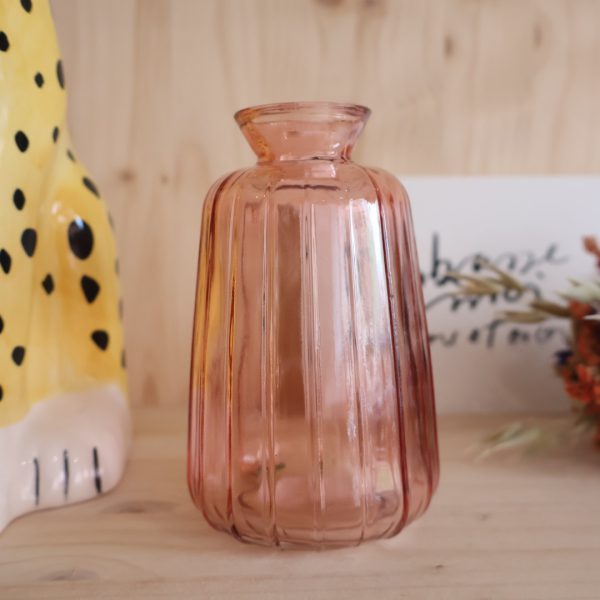 vase verre rose soliflore