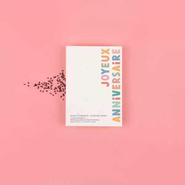 Sachet de graines de Fleurs des champs - Joyeux Anniversaire