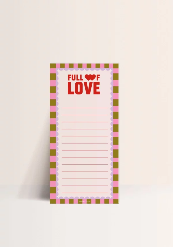 Bloc Note - Full of love