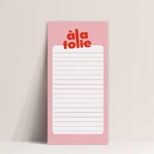 Bloc Note - A la Folie
