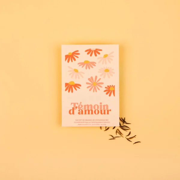Sachet de graines de Gypsophile - Témoin d'amour