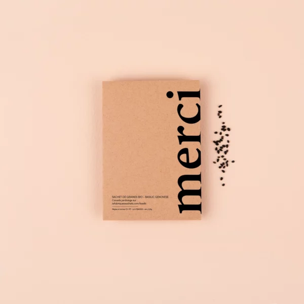 Sachet de graines de Basilic - Merci