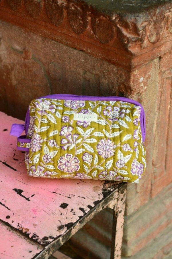 Grande trousse de toilette femme - Carthage Kaki