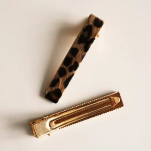Barrette léopard femme