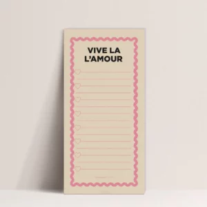 Bloc Note - Vive l'Amour