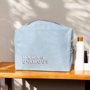 Trousse de toilette Maman d'amour bleu ciel