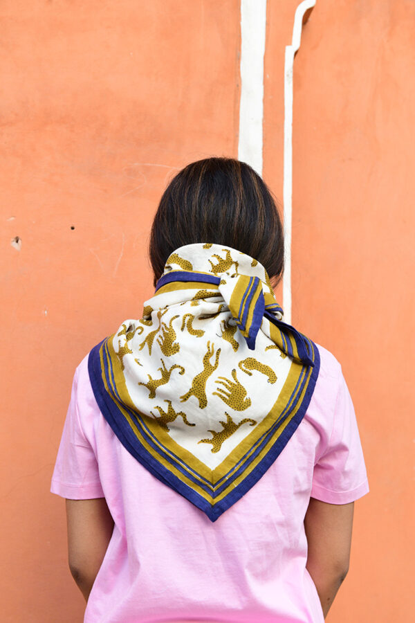 Grand foulard FAUVE Tabac