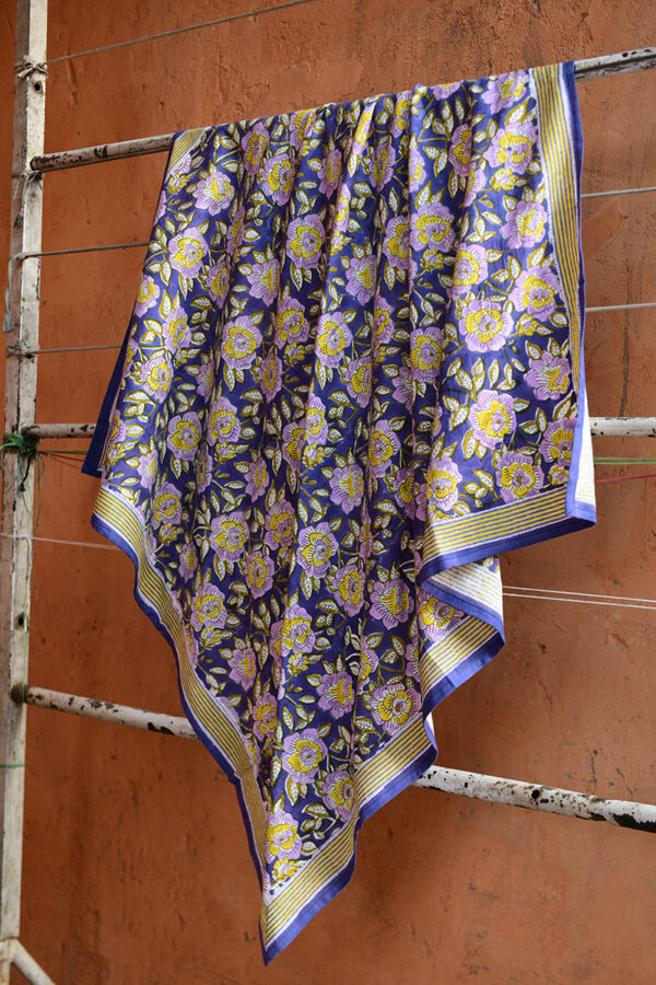 Grand foulard N° 113 Bleu