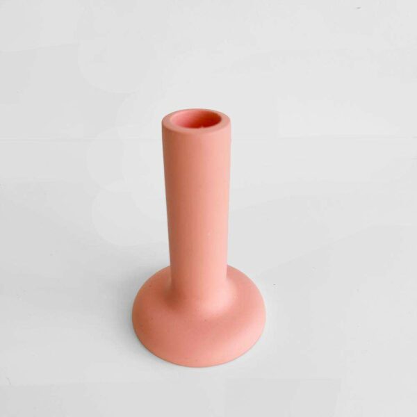 Bougeoir tube béton abricot – Image 2
