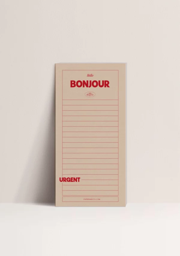 Bloc Note - Bonjour