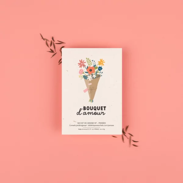 Sachet de graines de Pensée - Bouquet d'amour