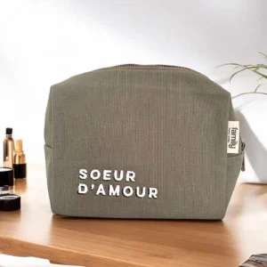 Trousse de toilette Sœur d'amour olive