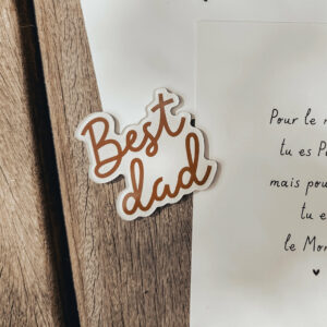 Magnet BEST DAD terracotta en plexiglas