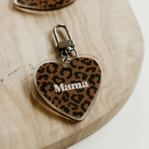 Porte-Clés MAMA Léopard MARRON FONCÉ