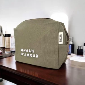 Trousse de toilette Maman d'amour olive