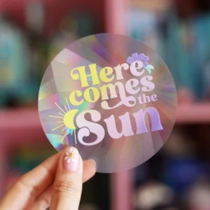 Sticker Suncatcher "Here comes the sun"