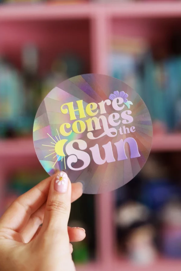 Sticker Suncatcher "Here comes the sun"