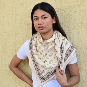 Grand foulard ANASTASE Latte