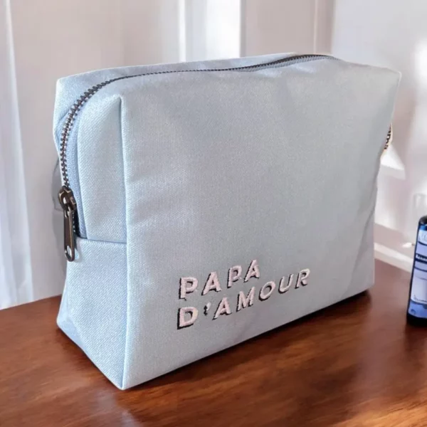 Trousse de toilette Papa d'amour bleu ciel