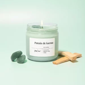 Putain de karma | Bougie aventurine "anti-poisse"