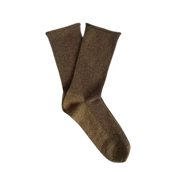 Chaussettes KLUE Glitter Lurex en Lyocell écologique | Caramel