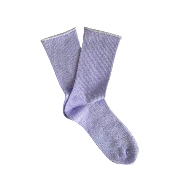 Chaussettes KLUE Glitter Lurex en Lyocell écologique | Lilas