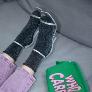 Chaussettes KLUE Glitter Lurex en Lyocell écologique | Noir