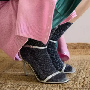 Chaussettes KLUE Glitter Lurex en Lyocell écologique | Gris