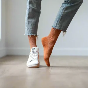Chaussettes KLUE Glitter Lurex en Lyocell écologique | Terracotta