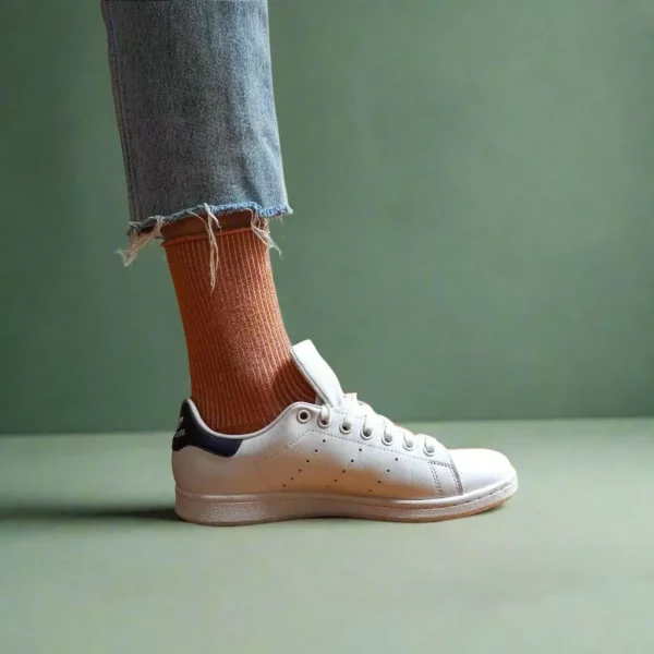 Chaussettes KLUE Glitter Lurex en Lyocell écologique | Terracotta – Image 2