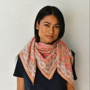 Grand foulard HELIOS Rose
