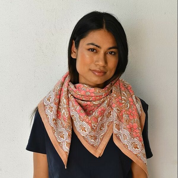 Grand foulard HELIOS Rose