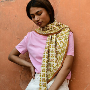 Grand foulard NINIVE Moutarde