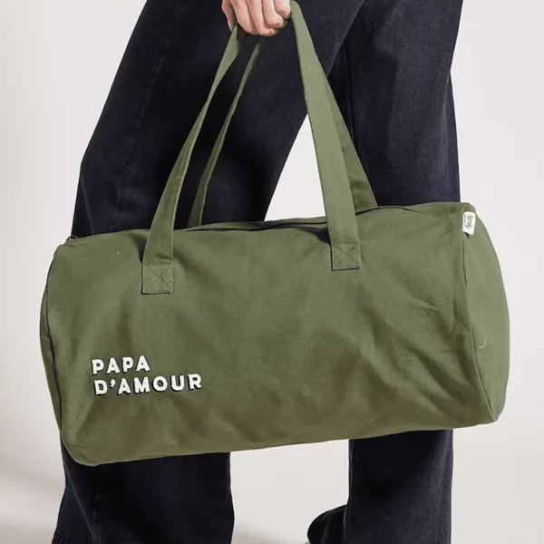Sac polochon PAPA D'AMOUR OLIVE – Image 2