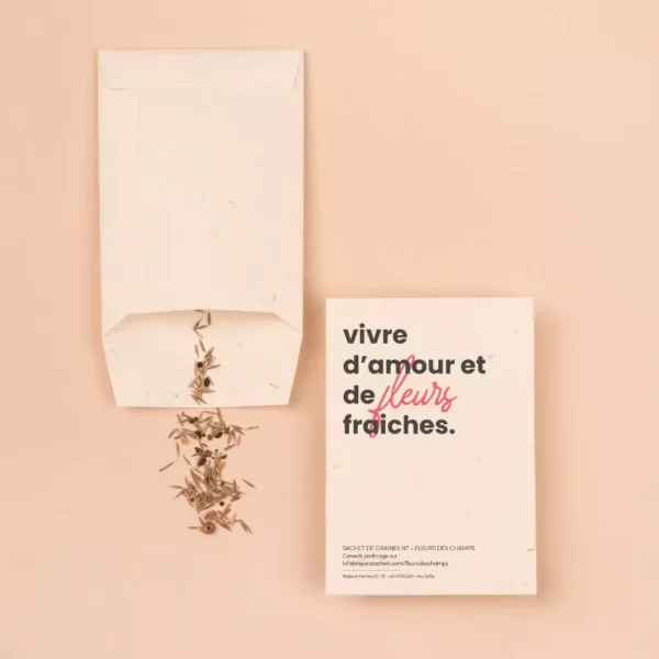 Vivre d'amour et de fleurs fraiches - Sachet de graines de Fleurs des Champs – Image 2