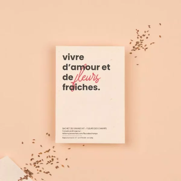 Vivre d'amour et de fleurs fraiches - Sachet de graines de Fleurs des Champs – Image 3