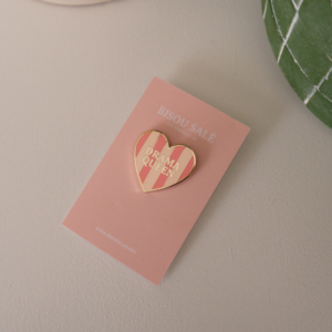 Pin's Coeur rayures Drama queen